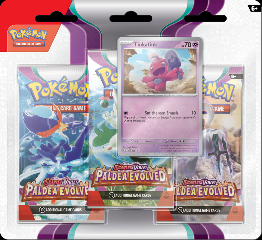 Pokemon SV2: Paldea Evolved 3-Pack Blister (Assorted)