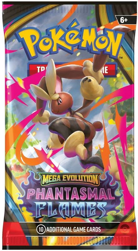 Pokemon ME-02 - Mega Evolution Phantasmal Flames Booster Pack (Buy 2 Get 1 Free)