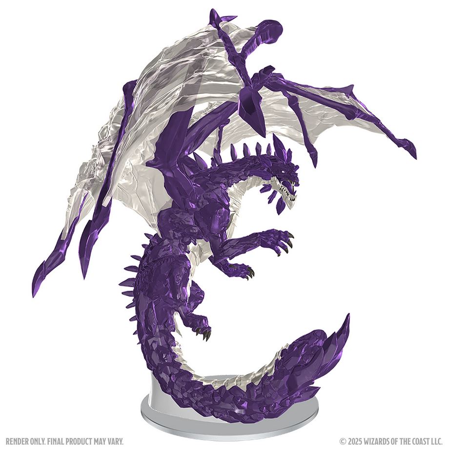 Dungeons & Dragons Icons Of The Realms: Adult Amethyst Dragon Boxed Miniature