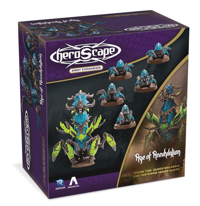 Heroscape: Rising Tide Queen Maladrix And Festering Honor Guard Army Expansion - Board Game