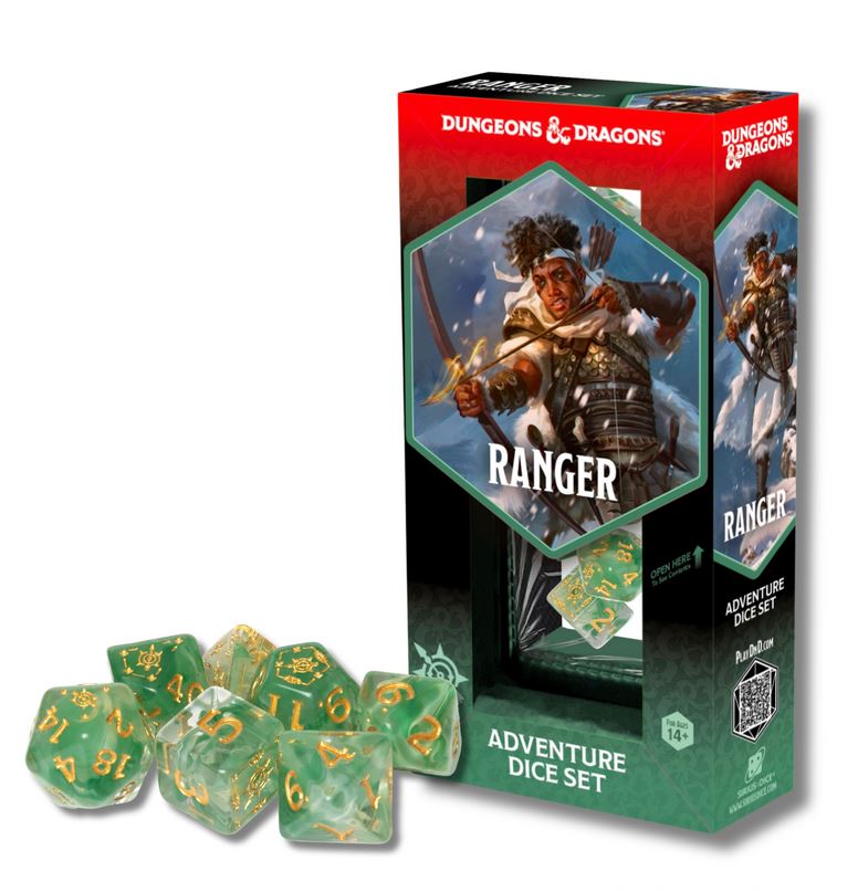 Serius Dice Dungeons & Dragons Adventure Dice Ranger: White/Green