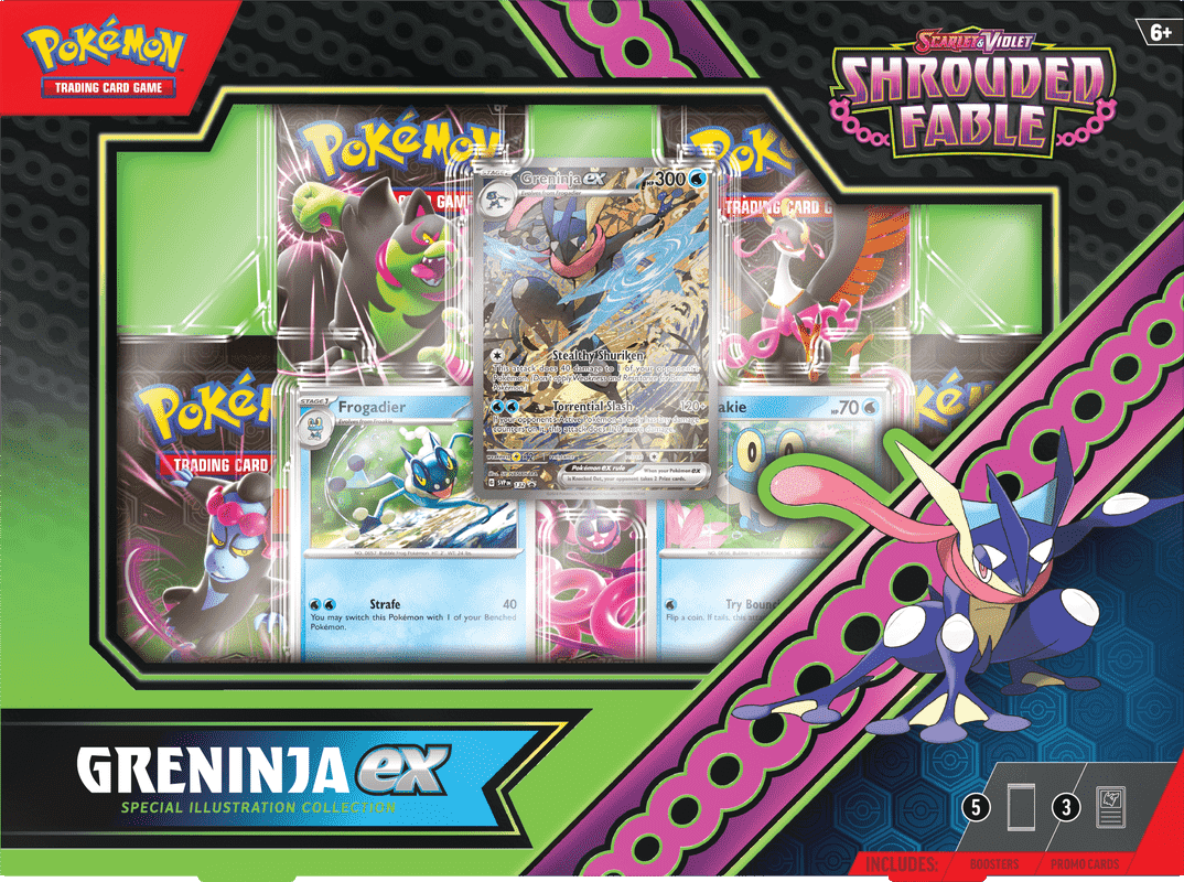 Pokemon SV6.5: Shrouded Fable Kingdra ex/Greninja ex illustration Collection (Assorted)