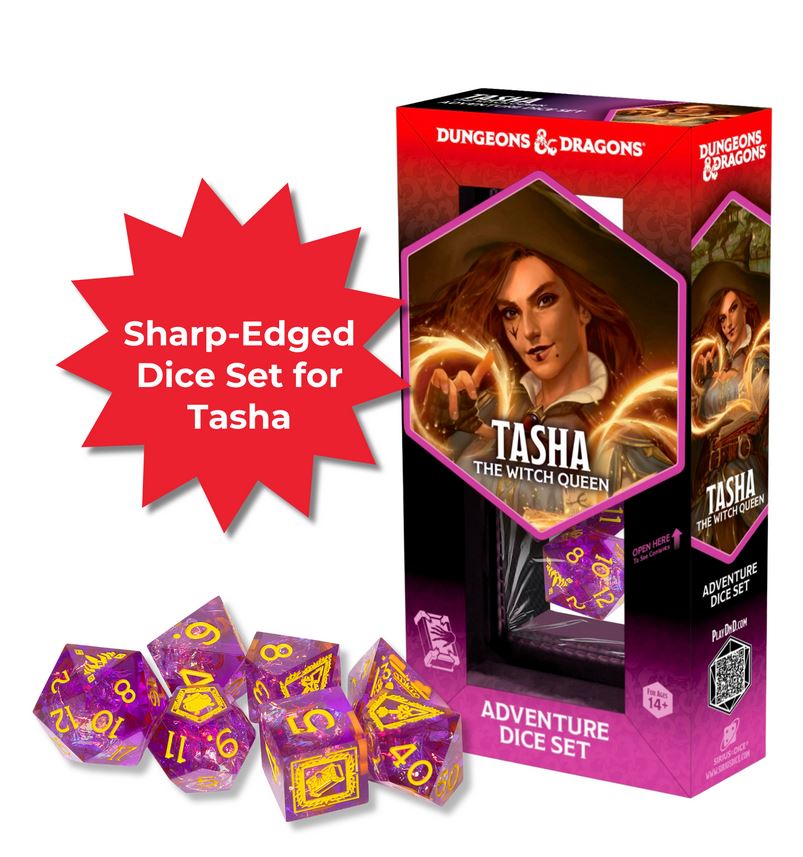 Serius Dice Dungeons & Dragons Adventure Dice Tasha The Witch Queen Sharp-Edged
