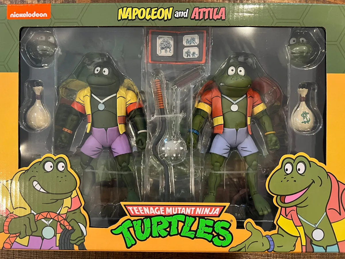 TMNT Cartoon 2 Pack Napoleon & Atilla Frog 7"