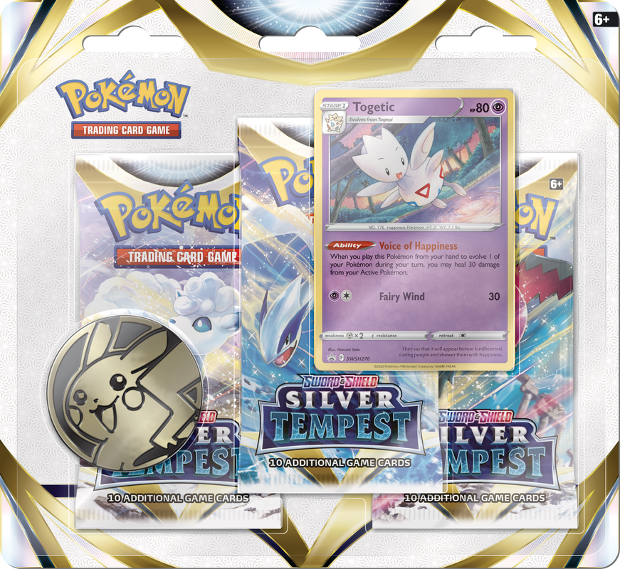 Pokemon Sword & Shield 12 Silver Tempest 3-Pack Blisters (Set of 2)