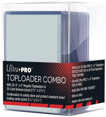 Ultra Pro Toploader Combo 25ct With Sleeves and Storage Box