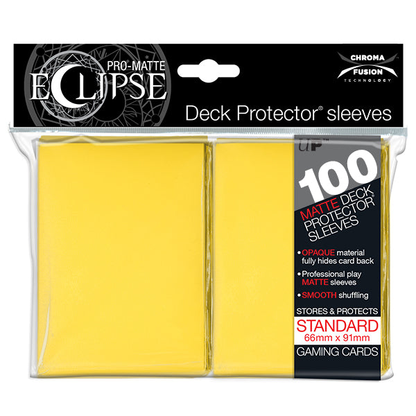 Ultra Pro 100-count Pro-Matte Eclipse Standard Deck Protectors - Yellow