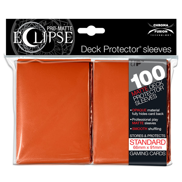 Ultra Pro 100-count Pro-Matte Eclipse Standard Deck Protectors - Orange