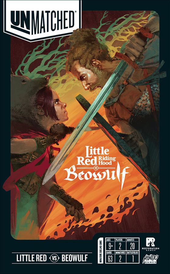 Unmatched Little Red Riding Hood Vs Beowulf - Board Game