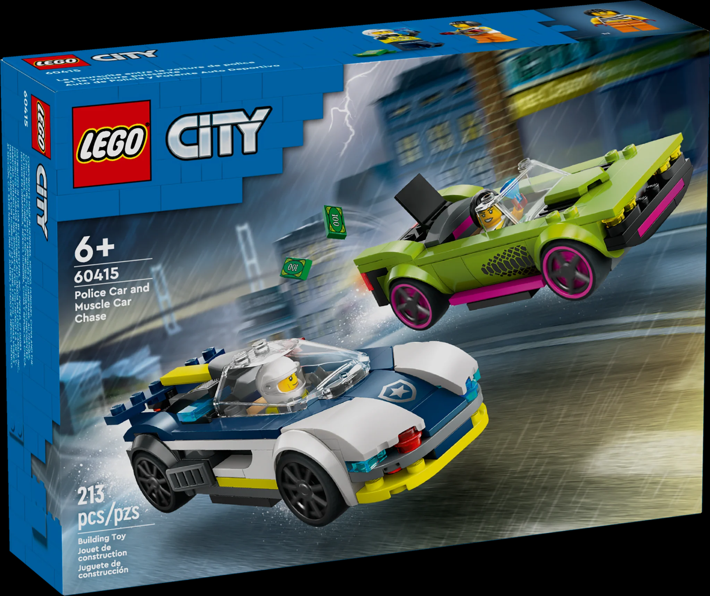 Lego City Police Car And Muscle Car Chase