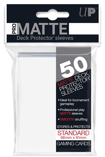 Ultra PRO PRO-Matte Deck Protector Sleeves - 50 Count - White