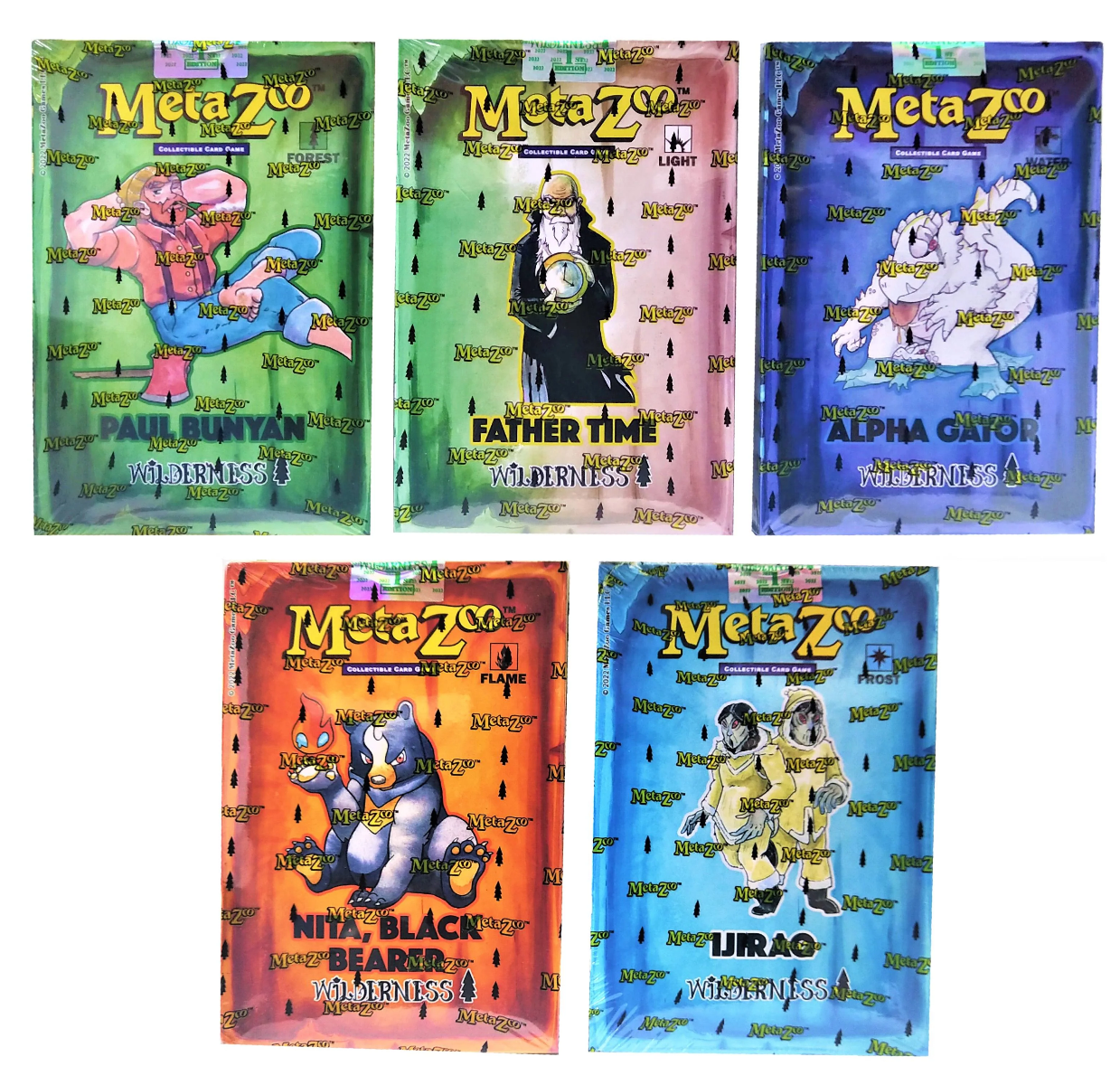 MetaZoo Wilderness 1st Edition Theme Decks (Set of 5)