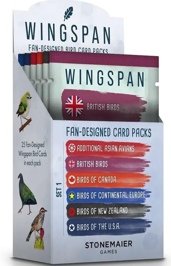 Wingspan Fan Designed Pack Set 1 (Set of 6) - Board Game
