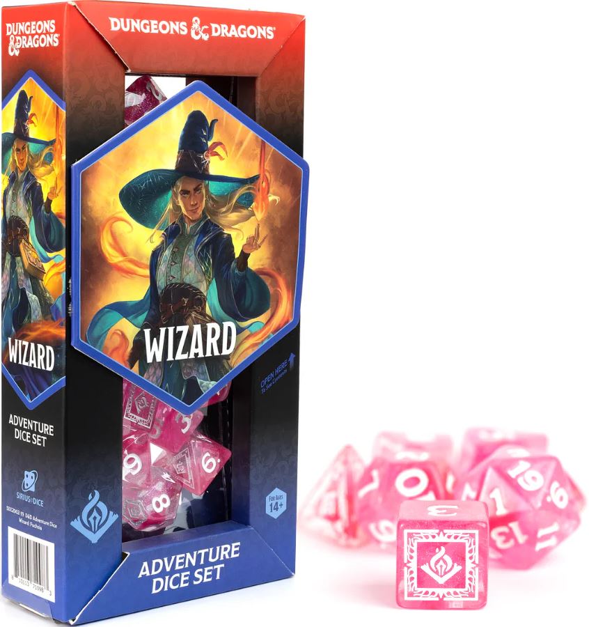 Serius Dice Dungeons & Dragons Adventure Dice Wizard Fuchsia