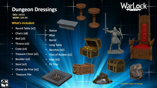 Warlock Dungeon Tiles: Dungeon Dressings